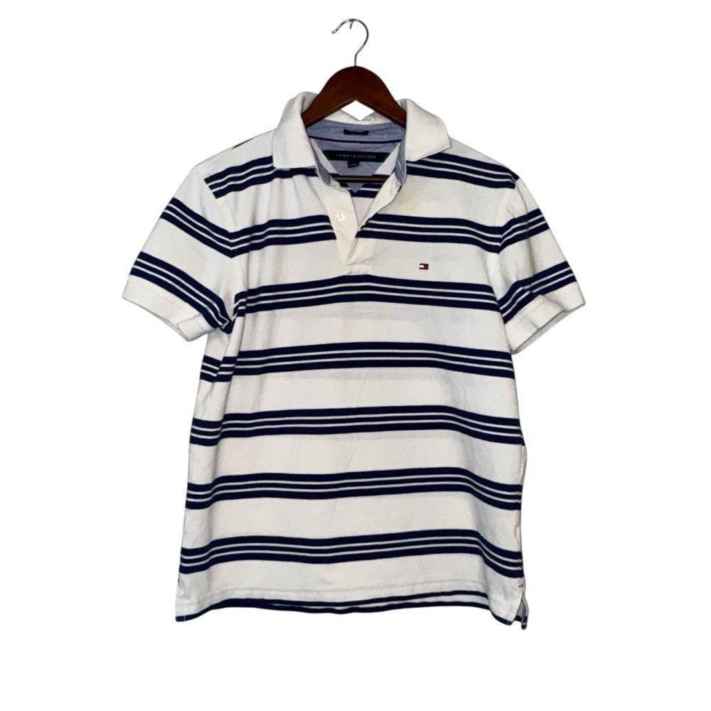 Tommy Hilfiger Polo with Navy and White Stripes